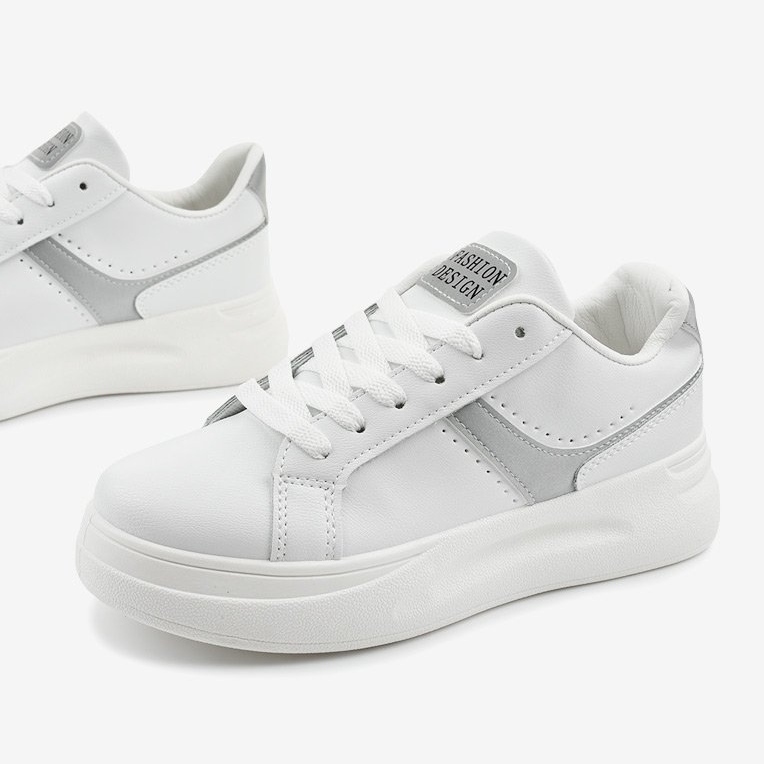 Vita ekolädersneakers LLQ206-26 1