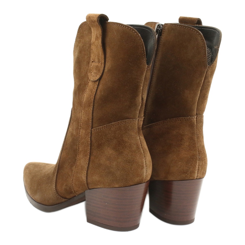 Gamis 4009 cowboystövlar i mocka brun 3