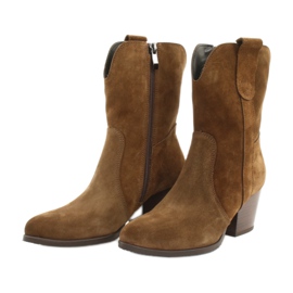 Gamis 4009 cowboystövlar i mocka brun 2