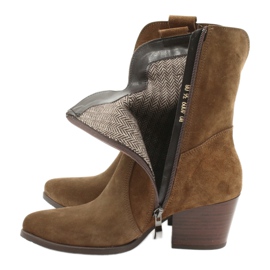 Gamis 4009 cowboystövlar i mocka brun 4