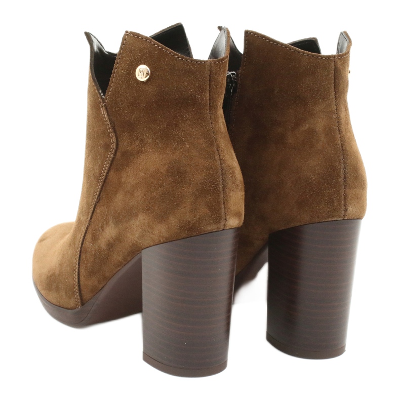 Gamis Läder mocka stövlar på stolpen 4018 brun 3