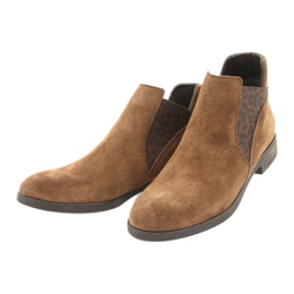 Gamis Slip-on ankelboots i mocka 4036 brun 2