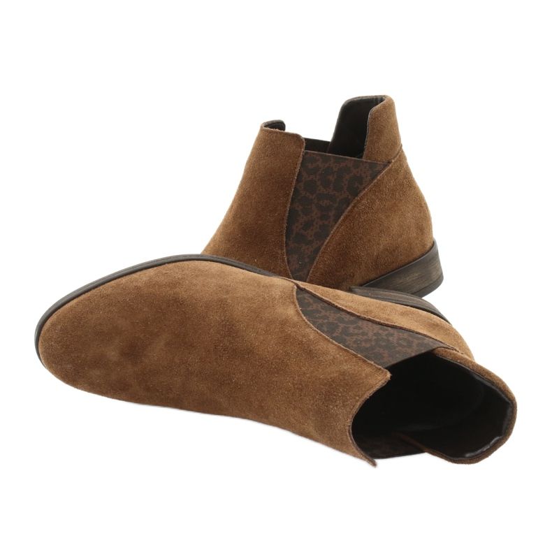 Gamis Slip-on ankelboots i mocka 4036 brun 4