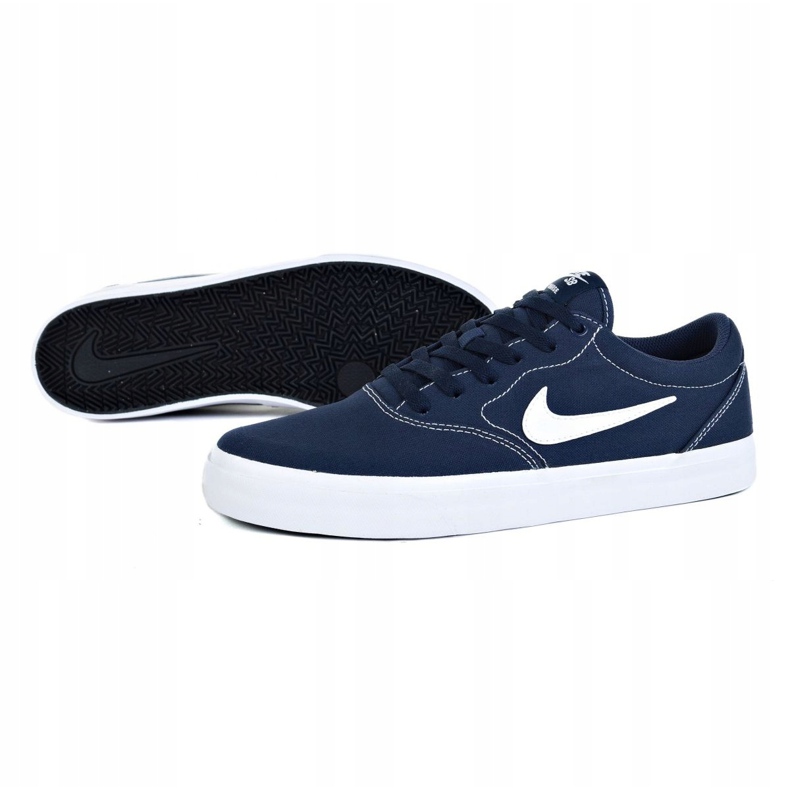 Nike Sb Charge Cnvs M CD6279-402 skor vit marinblå 1