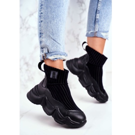 Kvinnors höga sportskor Big Star Black GG274607 svart 1