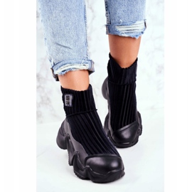 Kvinnors höga sportskor Big Star Black GG274607 svart 2