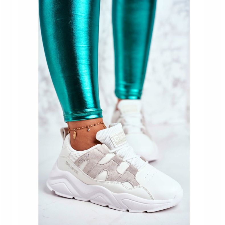 Kvinnors sportskor Big Star White GG274635 vit 2