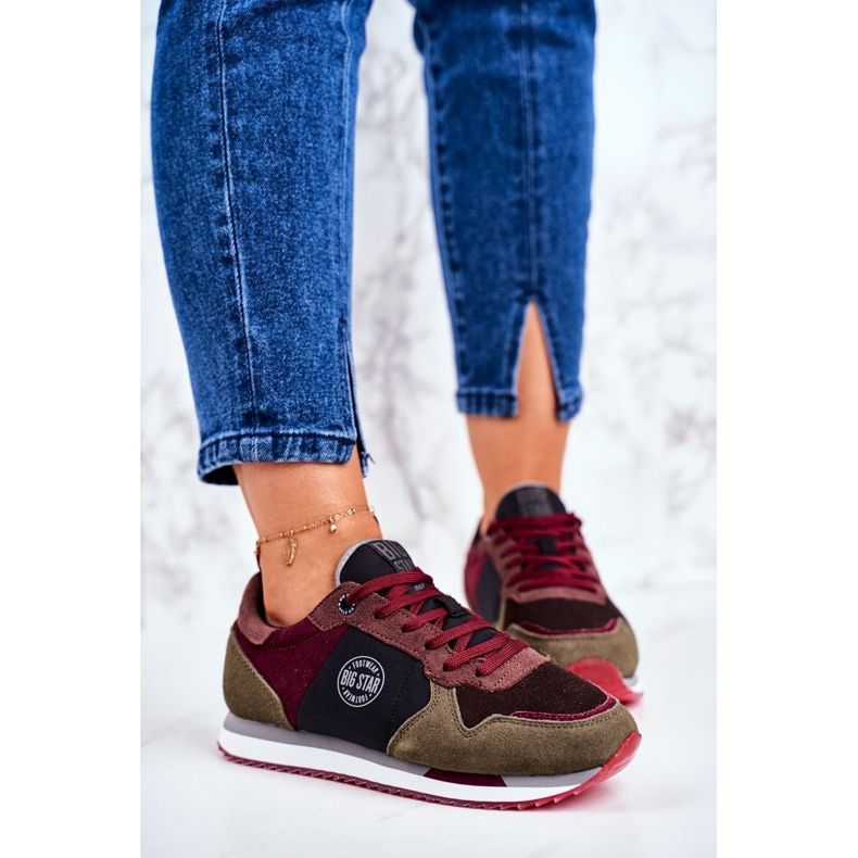 Youth Sports Big Star Grey och Claret GG274459 röd grå 1