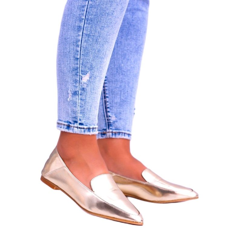 Golden Mirror Loafers för kvinnor Lu Boo Mireldo gyllene 3