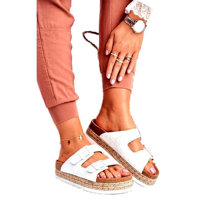 Dam Tofflor Big Star White FF274665 vit mångfärgad 1