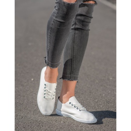 SHELOVET Lätta sneakers med ekoläder vit 1