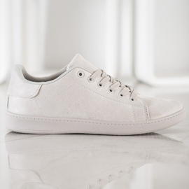 SHELOVET Grå mocka sneakers 1