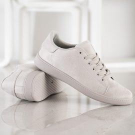 SHELOVET Grå mocka sneakers 2