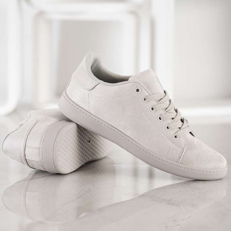 SHELOVET Grå mocka sneakers 2
