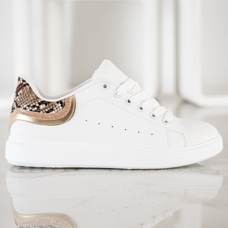 SHELOVET Bekväma vita sneakers 1