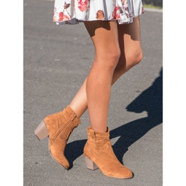 Bestelle Klassiska cowboystövlar i genombruten form brun 1