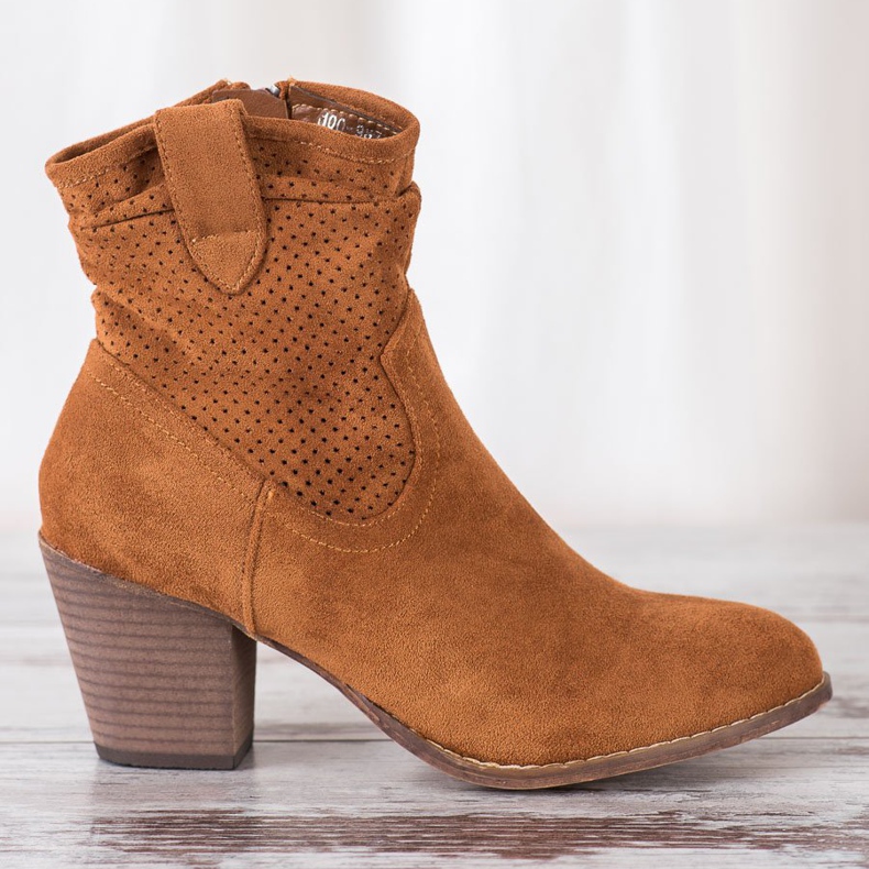 Bestelle Klassiska cowboystövlar i genombruten form brun 2