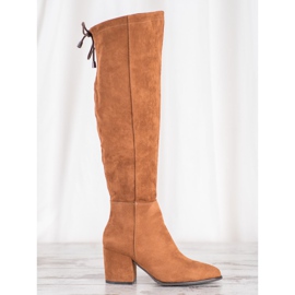 VINCEZA mocka stövlar brun 2