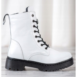 VINCEZA läderarbetare vit 2