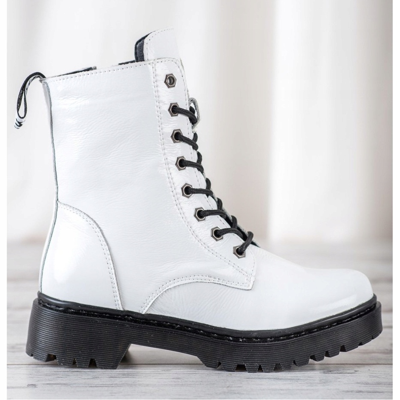 VINCEZA läderarbetare vit 2