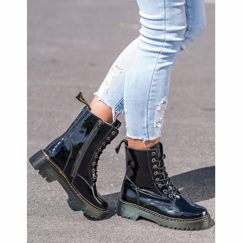 VINCEZA läderarbetare svart 1