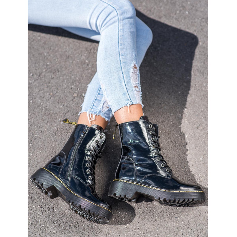 VINCEZA läderarbetare svart 2