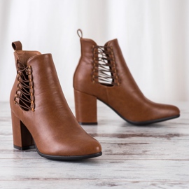 VINCEZA Cut Out stövlar brun 1