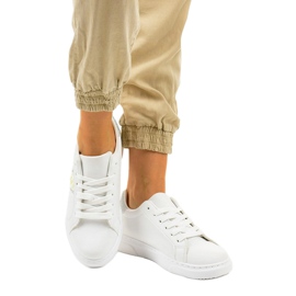 Klassiska vita sneakers BK929-19 silver- 1