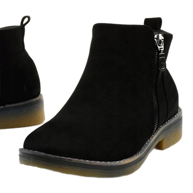 Svarta platta stövlar Amar -isolerade Jodhpur -stövlar 1