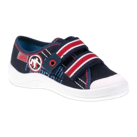 Pojkens tofflor Befado 672x058 vit röd marinblå 1