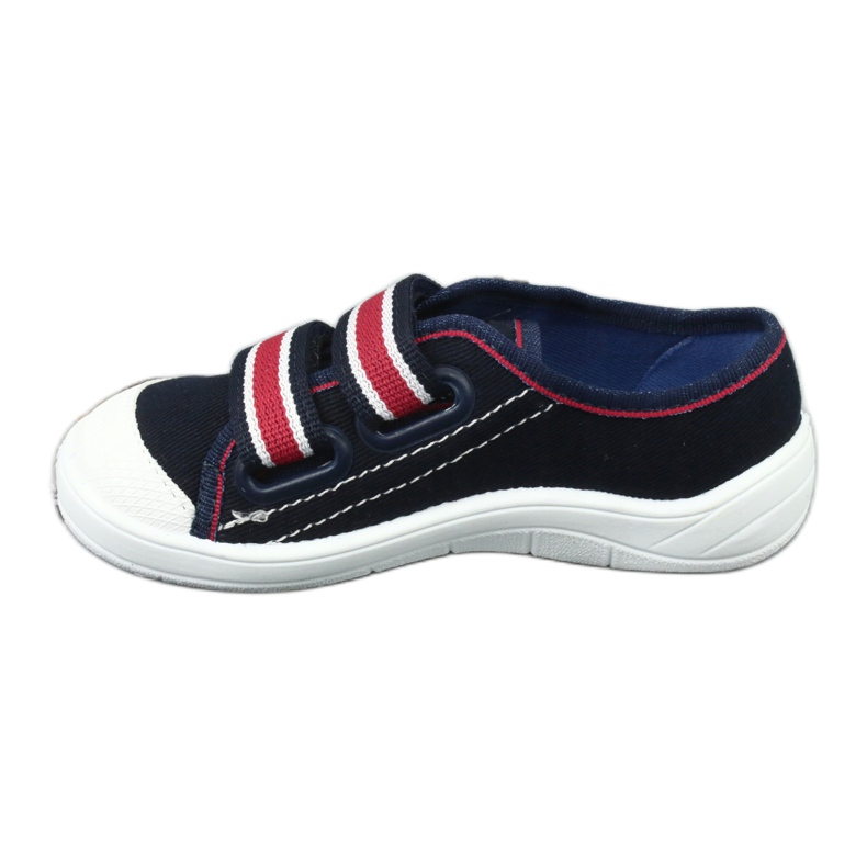 Pojkens tofflor Befado 672x058 vit röd marinblå 3