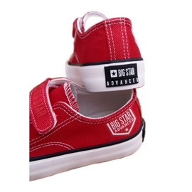 Barnsneakers Big Star With Velcro Red FF374063 vit röd 3