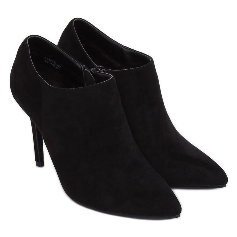 Svarta mockaskor på stilettklack TX-1850 Svart 1