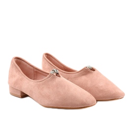 Rosa, slip-on skor med kubiska zirkoner LL-96P 2