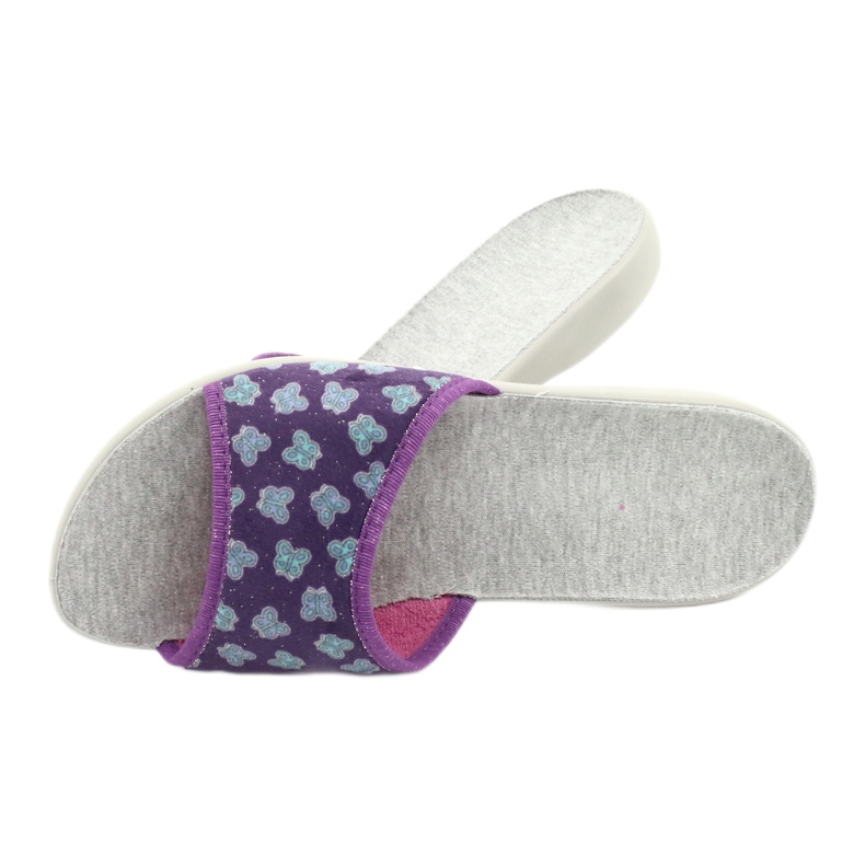 Befado damskor pu 300D042 violett blå grå 5