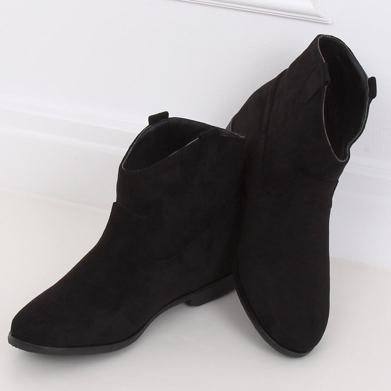 Svarta TX-1876 svarta platta cowboystövlar 2