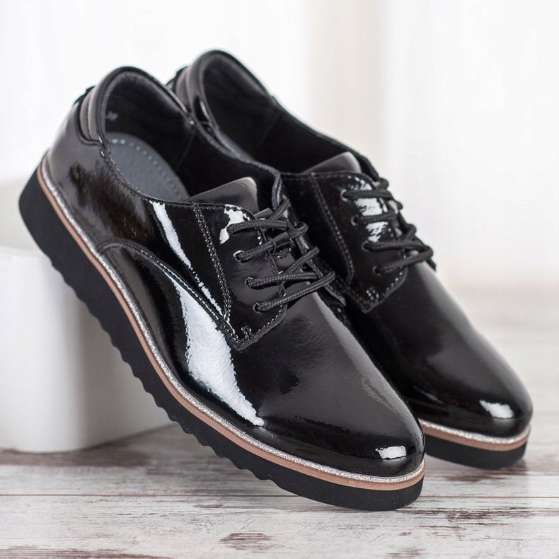 Läderskor VINCEZA svart 1