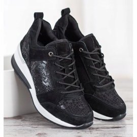 Filippo Svart läder sneakers 1