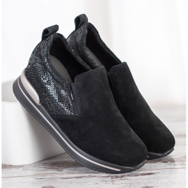 Filippo Slip-on skor i läder svart 2
