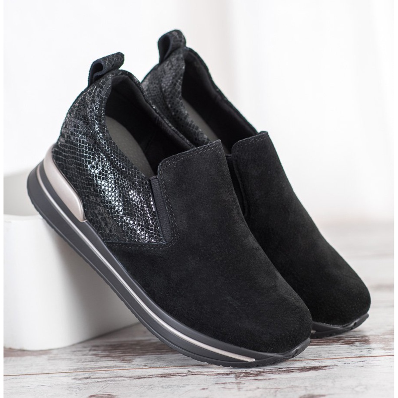Filippo Slip-on skor i läder svart 2