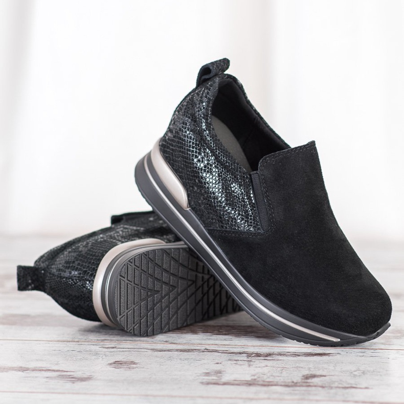 Filippo Slip-on skor i läder svart 1