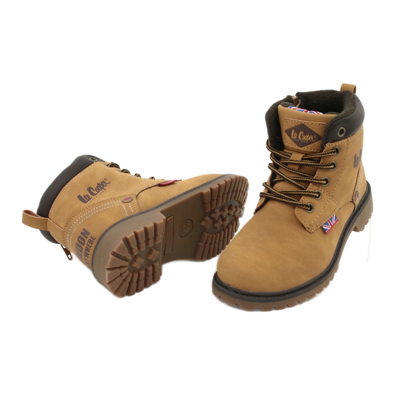 Lee Cooper KID CAMEL Trappers bundna med dragkedja gul 3