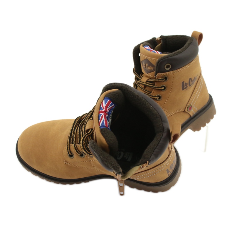 Lee Cooper KID CAMEL Trappers bundna med dragkedja gul 4