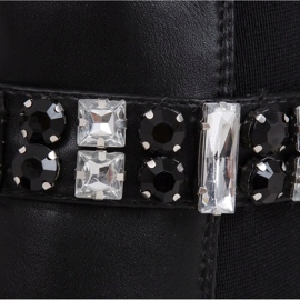 Stövlar dekorerade med stenar svart CH19176 Svart 1