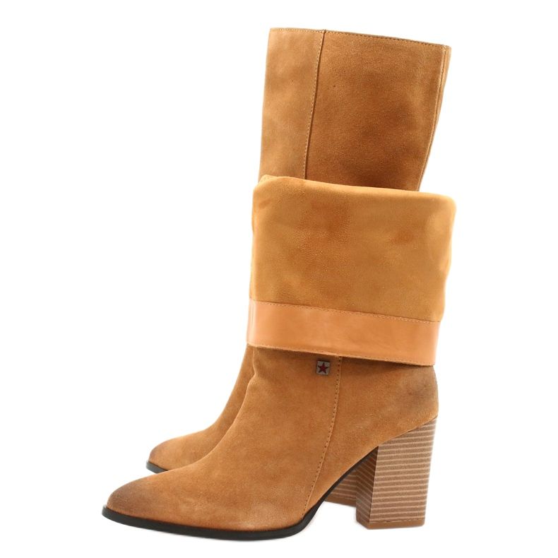 Mocka cowboystövlar Big Star GG274345 Camel brun gul 4