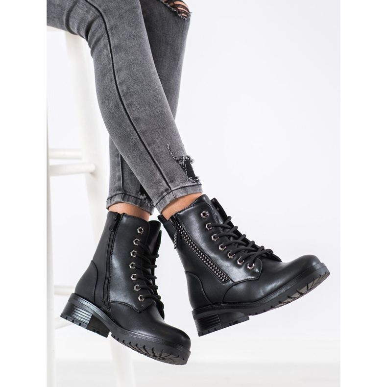 SHELOVET Arbetare Med Cubic Zirconia svart 1