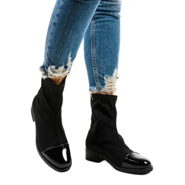 NC780 svarta platta stövlar 1