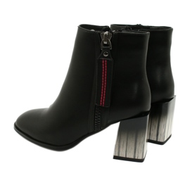 Dam stiliga svarta högklackade ankelstövlar Filippo DBT1548/20 BK 3