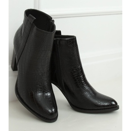 Black Snakeskin high heels UK10 Black svart 1