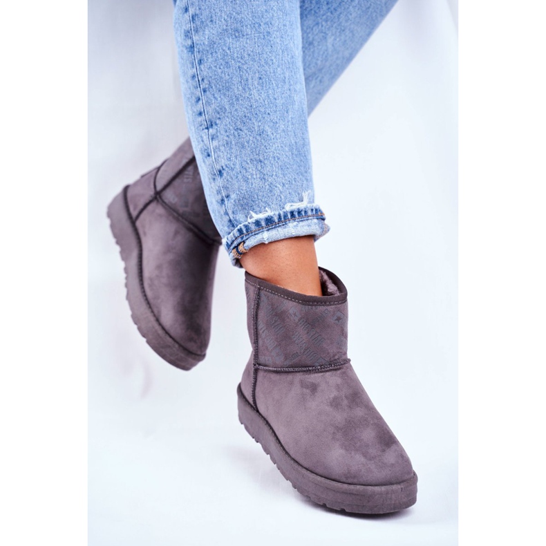 Kvinnors gråa varma snöstövlar Big Star GG274558 2